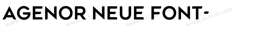 Agenor Neue Font字体转换